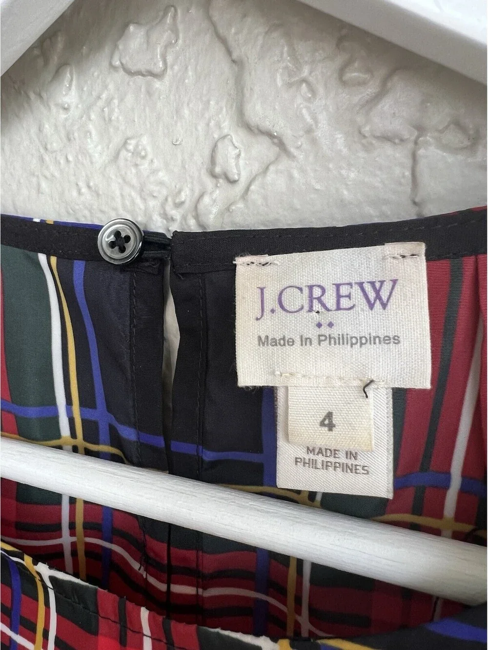 J Crew Plaid Tartan Sleeveless Blouse Ruffle Holiday Stewart Academia Top 4.